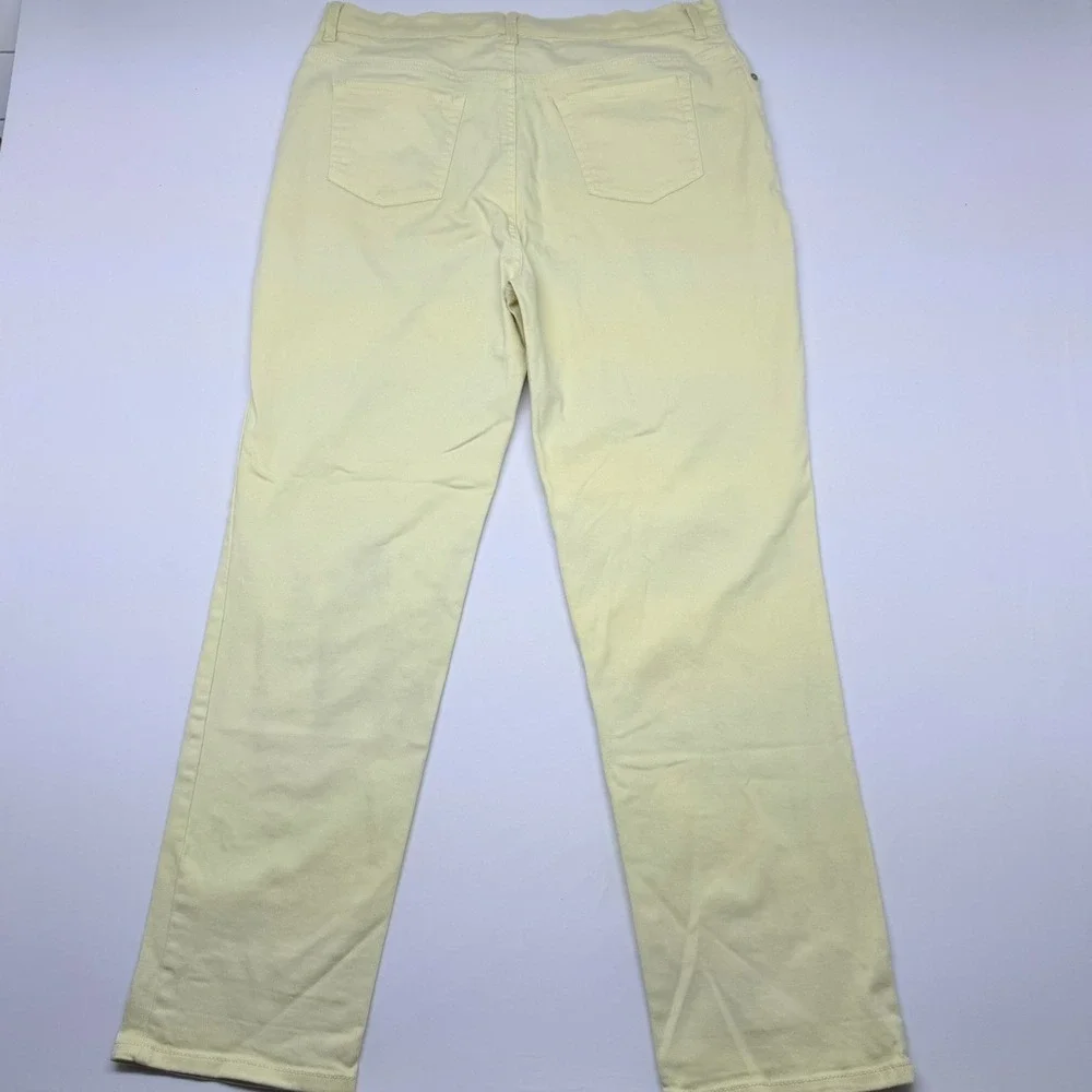 Gloria Vanderbilt Amanda High Rise Straight Leg Jeans Yellow Womens 18 Long - Picture 2 of 11
